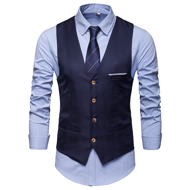 Suit Vest Men's Formal and Casual Business Style Groomsman Outfit