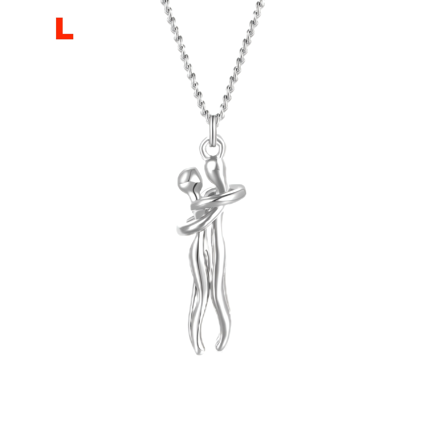 Love Hug Necklace for Couples 18K Gold Unisex Jewelry Simple Clavicle Chain For Valentine's Day Gift