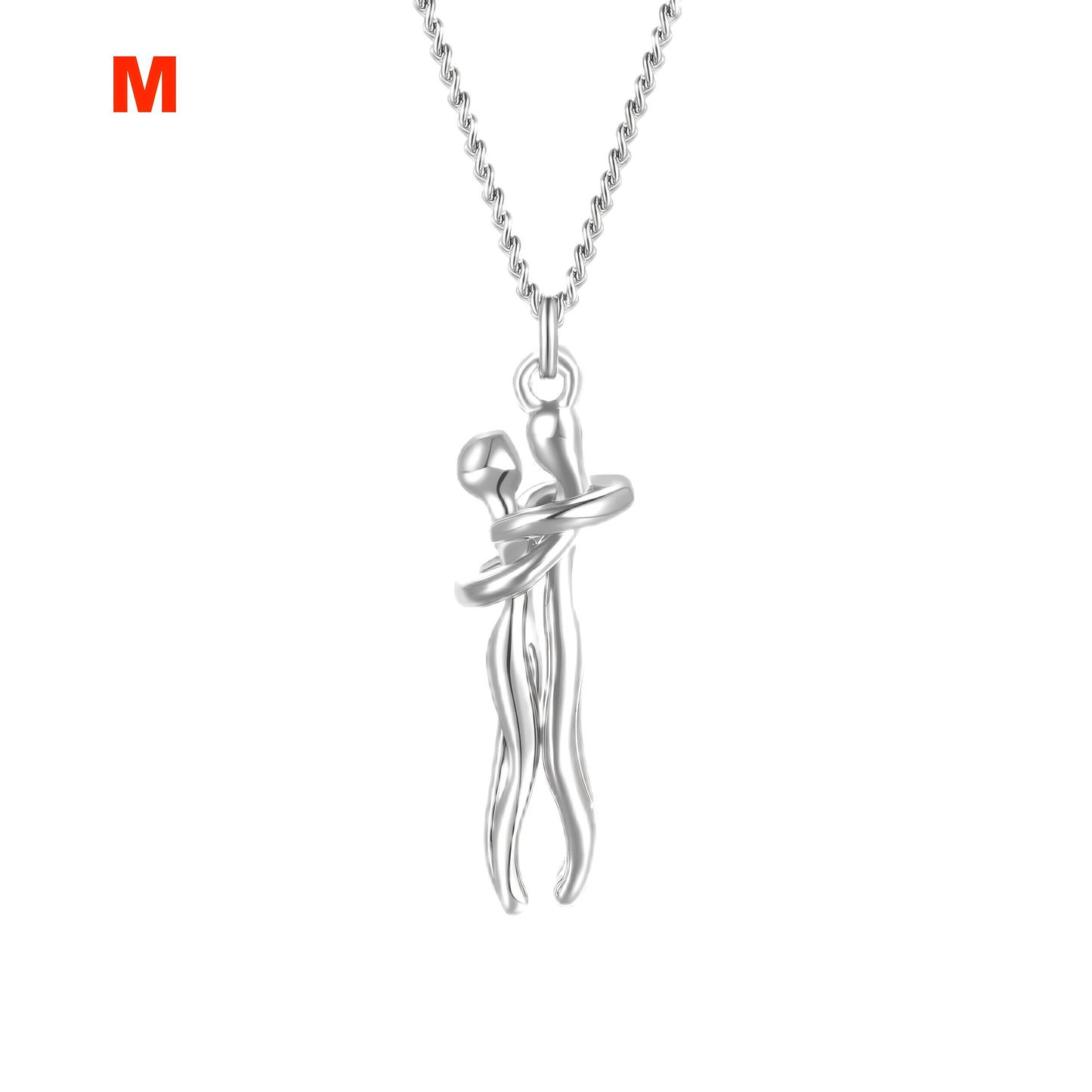 Love Hug Necklace for Couples 18K Gold Unisex Jewelry Simple Clavicle Chain For Valentine's Day Gift