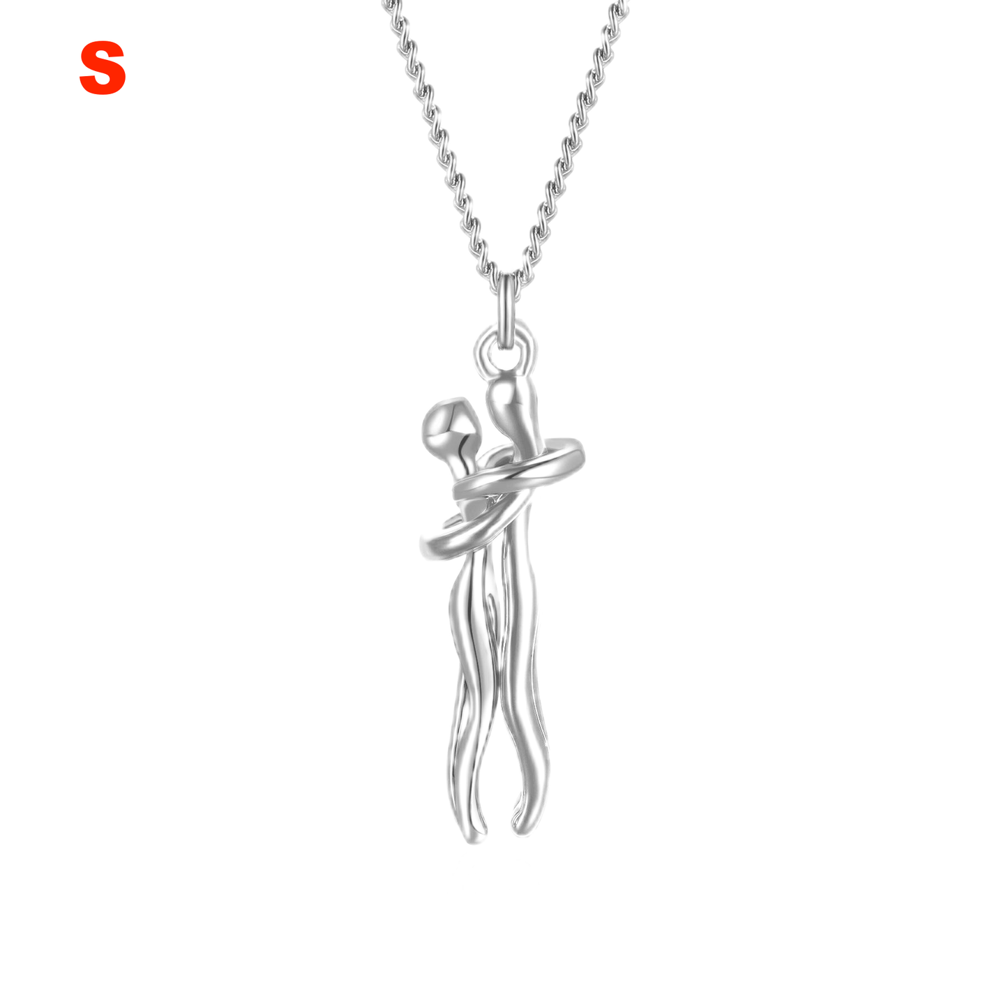 Love Hug Necklace for Couples 18K Gold Unisex Jewelry Simple Clavicle Chain For Valentine's Day Gift