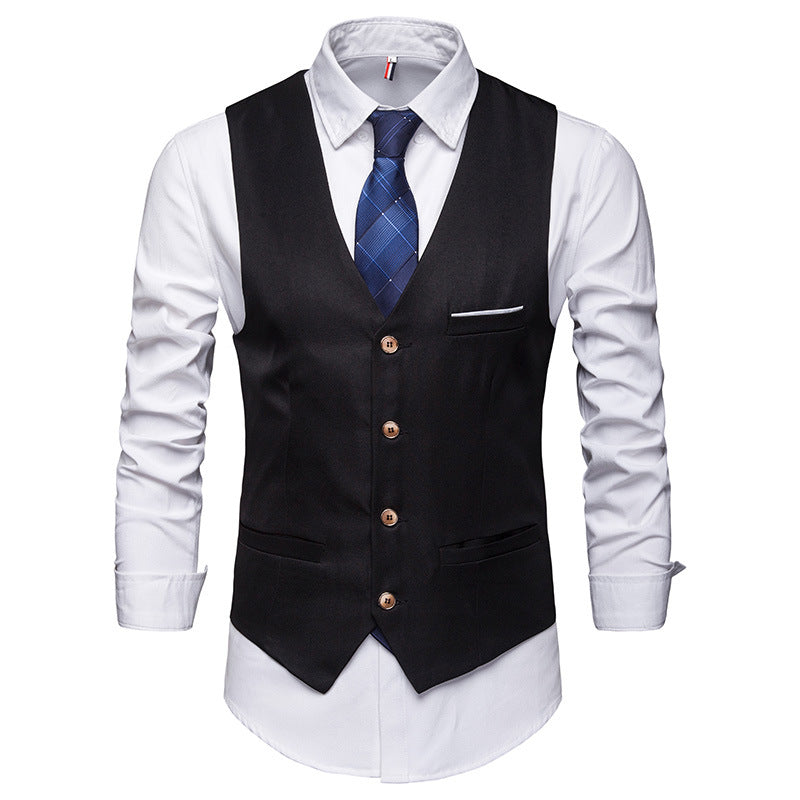 Suit Vest Men's Formal and Casual Business Style Groomsman Outfit