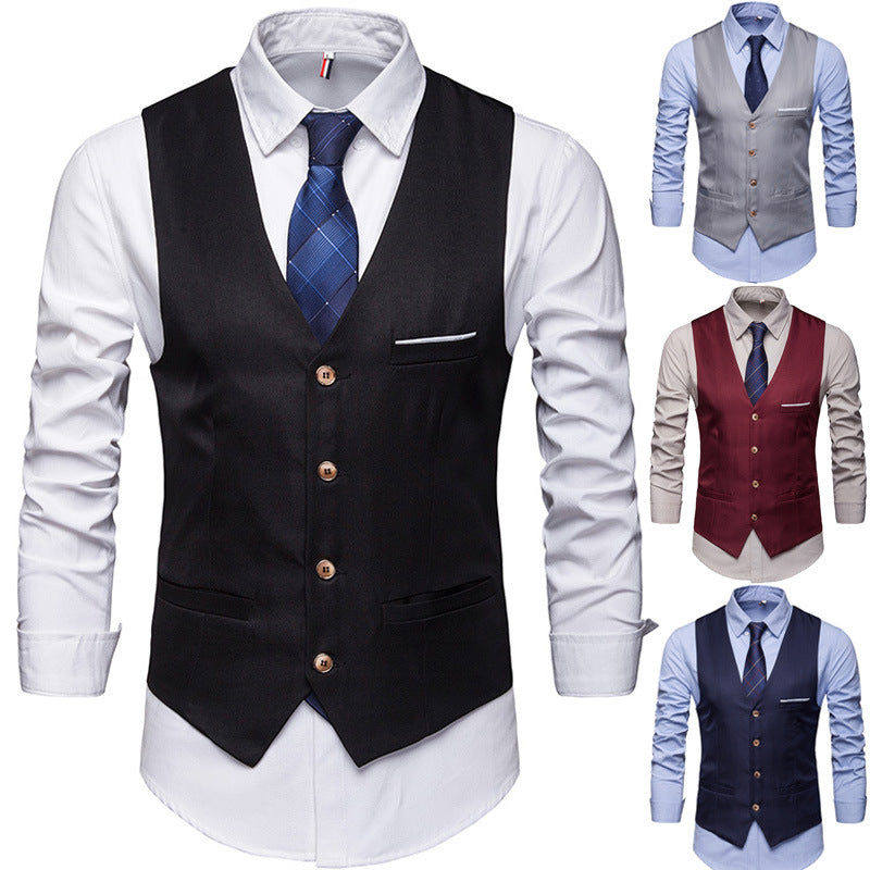 Suit Vest Men's Formal and Casual Business Style Groomsman Outfit