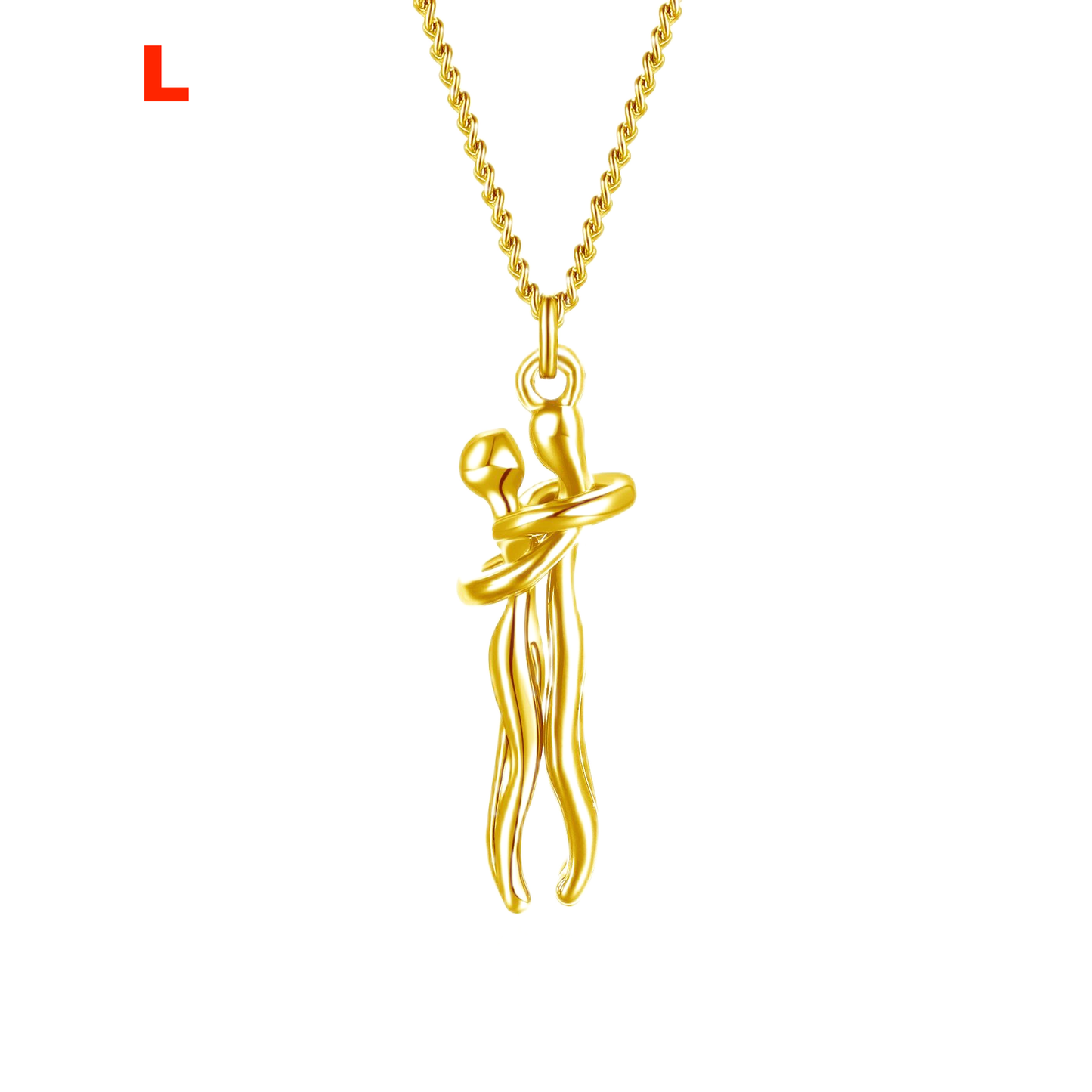 Love Hug Necklace for Couples 18K Gold Unisex Jewelry Simple Clavicle Chain For Valentine's Day Gift