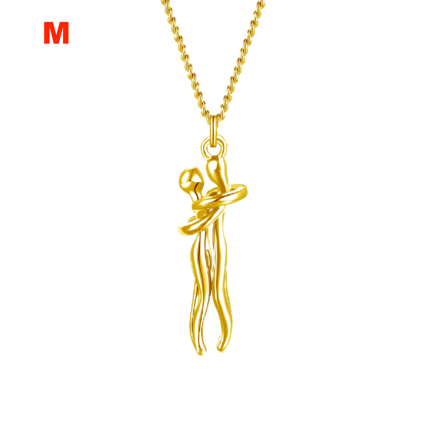 Love Hug Necklace for Couples 18K Gold Unisex Jewelry Simple Clavicle Chain For Valentine's Day Gift